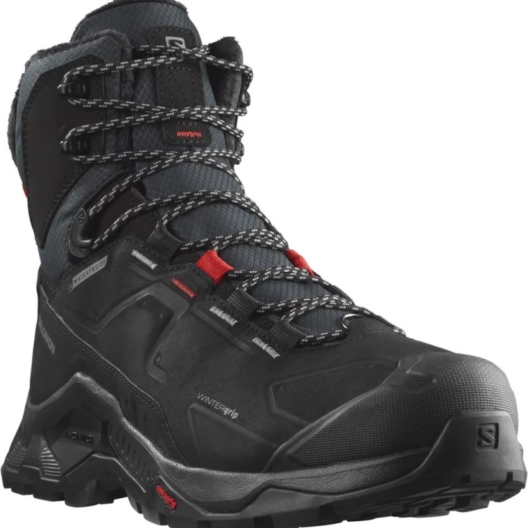 Botas de Invierno Salomon Quest Invierno Thinsulate Climasalomon Impermeables Mujer Negros | MX QEAJ645